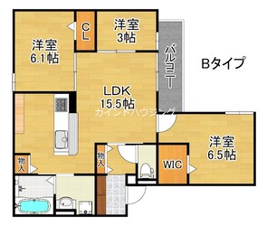 Clashist清水丘 Eastの物件間取画像